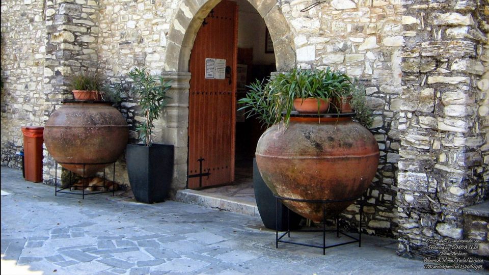 The entrance to the church of the Agios Minas Monastery