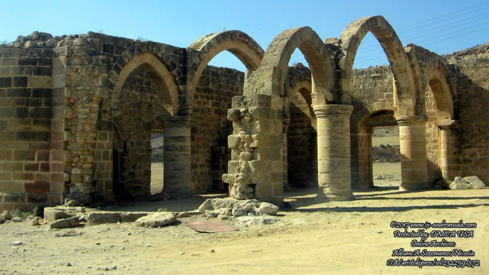 The ruins of Agios Mamas church