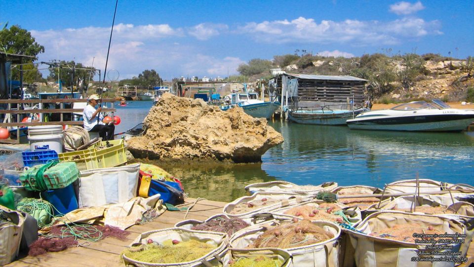 The fishing harbor at the river in Liopetri