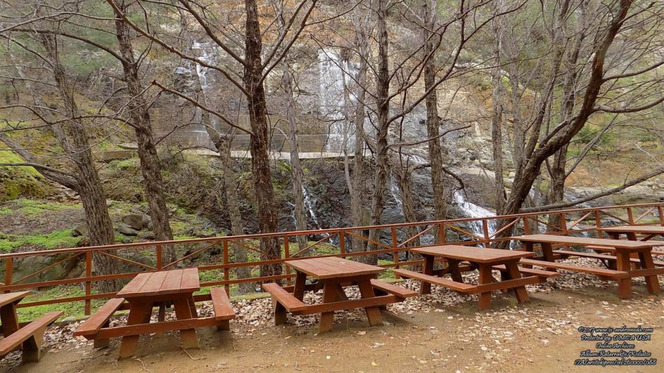 The Xyliatou dam at the Elia river with its overflow that creates waterfalls