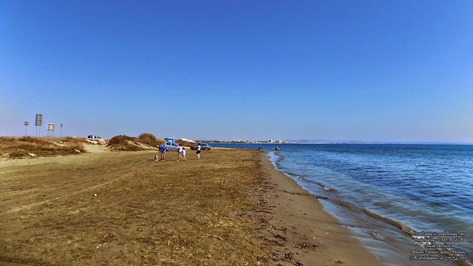 Μέρος της παραλίας "Spyros Beach" στην κοινότητα Μενεού η παραλία Σκύλων