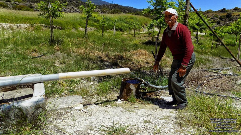 The few water left to flow from the faucet of Kouka waters the fields of the community