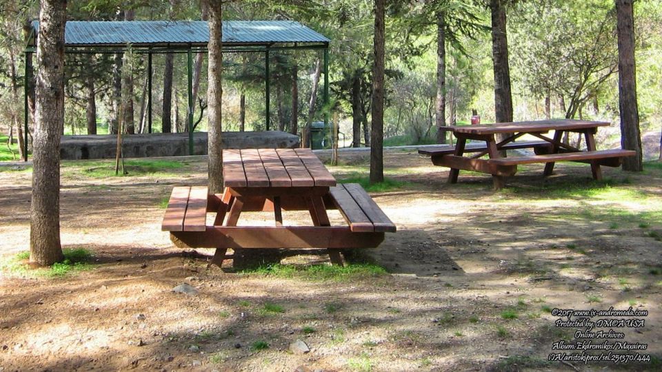 The “Mantra tou Kampiou” picnic area at the National Forest park of Machairas