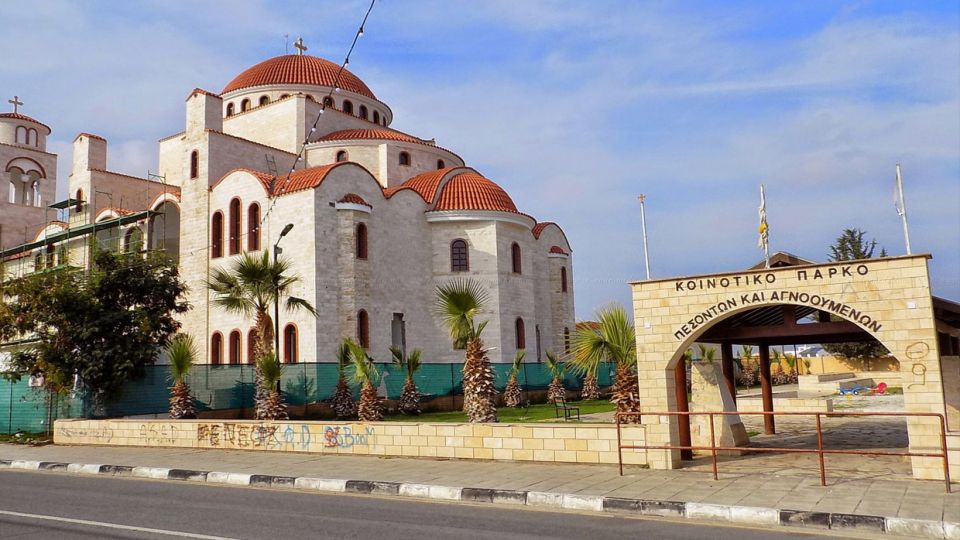 The Holy Church of Timiou Prodromou under erection in Dromolaxia