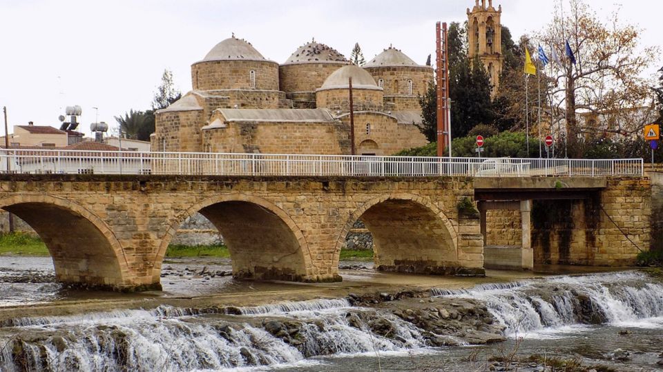 The river Serrachis as it crosses the village of Peristerona in Nicosia