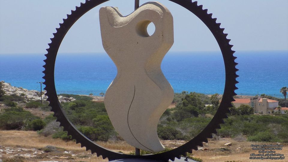 A sculpture in the international sculpture park in Agia Napa
