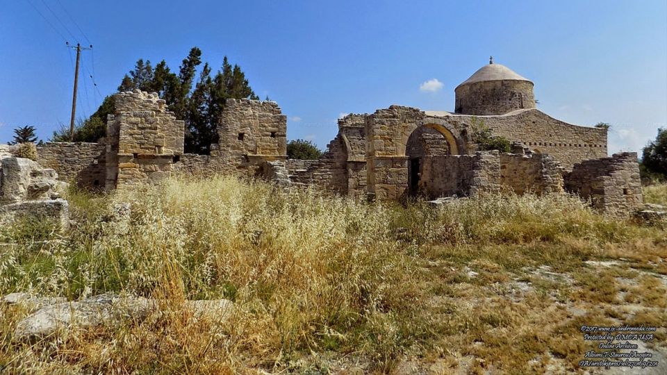 The ruins of 3 churches in the area of the Monastery of Timiou Stavrou in Anogira