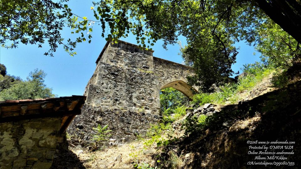 Ο νερόμυλος του Κύκκου αποτελεί αρχαίο μνημείο και έχει αναστυλωθεί